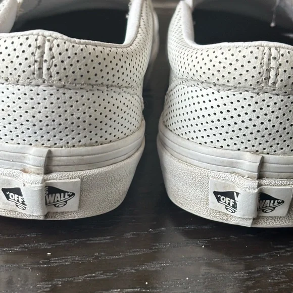 Vans Perforated White Slip-On Loafers - Picture 6 of 8